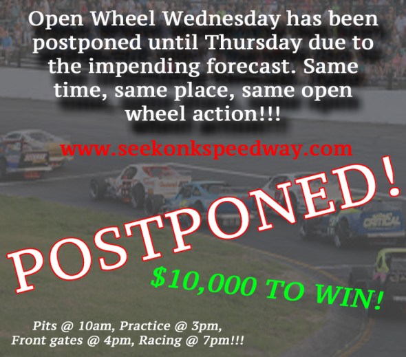 Race Postponed till Thursday July 2